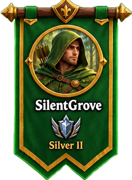 Green banner — SilentGrove, Silver II