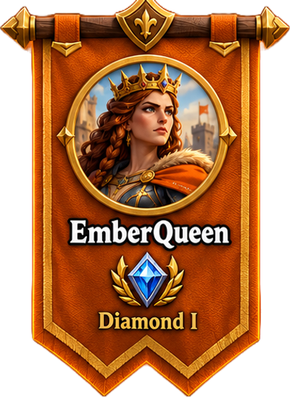 Orange banner — EmberQueen, Diamond I
